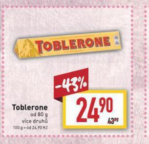 Billa Toblerone nabídka