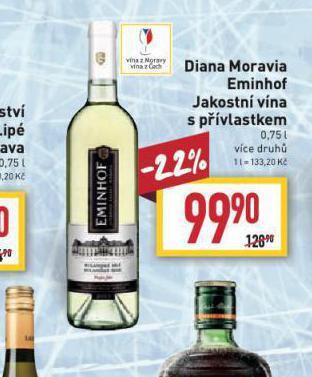 Billa Diana moravia eminhof jakostní vína s přívlastkem nabídka
