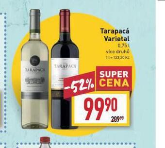 Billa Tarapacá varietal nabídka