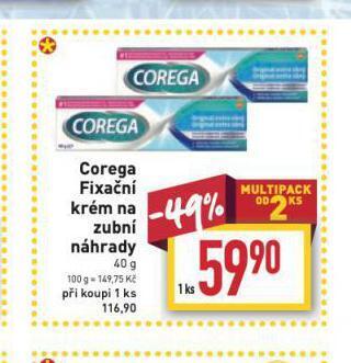 Billa Corega fixační krém na zubní náhrady nabídka