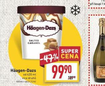 Billa Häagen dazs zmrzlina nabídka