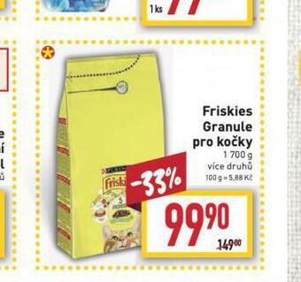 Billa Friskies granule pro kočky nabídka
