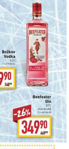 Billa Beefeater gin nabídka