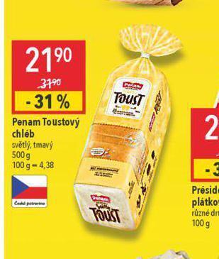 Globus Penam toustový chléb nabídka