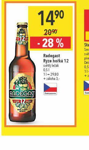Globus Pivo radegast ryze hořká 12 nabídka
