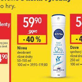 Globus Nivea deodorant nabídka