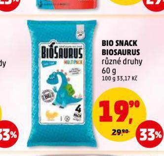 Penny Market Bio snack biosaurus nabídka