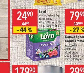 Globus Loyd čaj nabídka