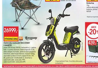 Globus Elektrický motocykl racceway e-babeta nabídka