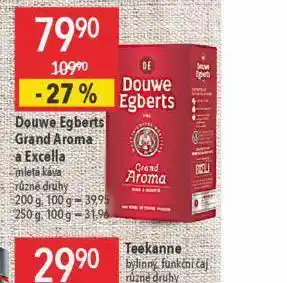 Globus Douwe egberts grans aroma mletá káva, excella mletá káva nabídka