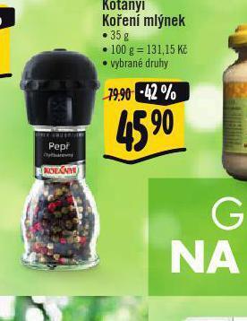 Albert Kotányi koření mlýnek nabídka