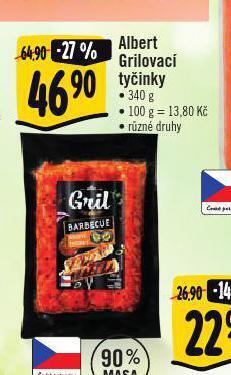 Albert Albert grilovací tyčinky nabídka