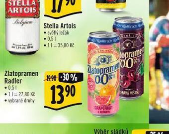 Albert Zlatopramen radler nabídka