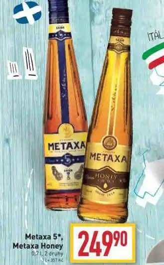 Billa Metaxa honey nabídka