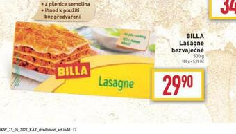 Billa Billa lasagne bezvaječné nabídka