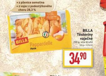 Billa Billa těstoviny vaječné nabídka