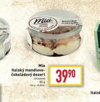 Billa Mia italský mandlovo-čokoládový dezert nabídka