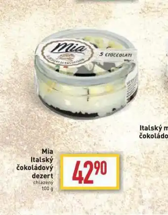 Billa Mia italský čokoládový dezert nabídka