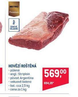 Makro Hovězí roštěná nabídka