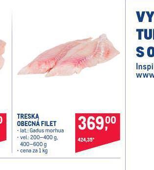 Makro Treska obecná filet nabídka