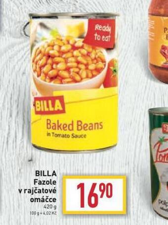 Billa Billa fazole v rajčatové omáčce nabídka