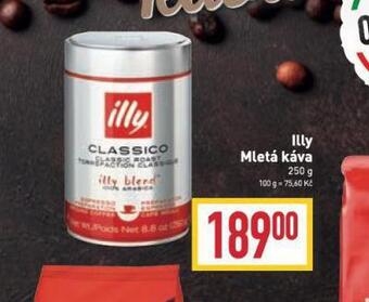 Billa Illy mletá káva nabídka