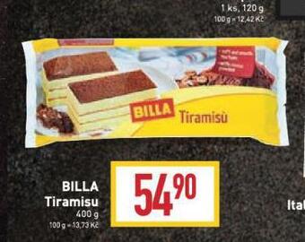 Billa Billa tiramisu nabídka