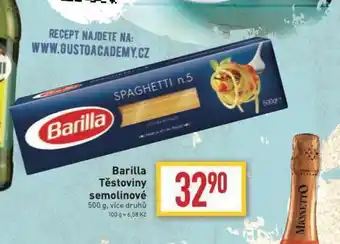 Billa Barilla těstoviy semolinové nabídka