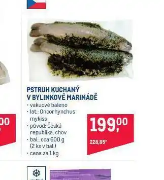 Makro Pstruh kuchaný v bylinkové marinádě nabídka