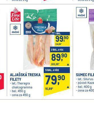Makro Aljašská treska filety nabídka