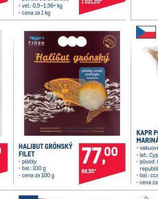 Makro Halibut grónský filet nabídka