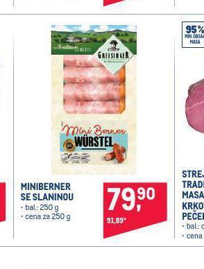 Miniberner se slaninou