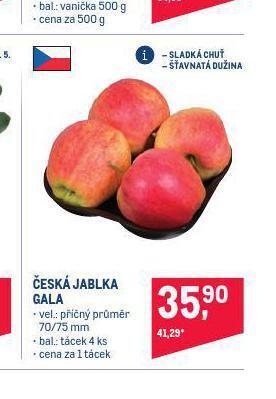 Makro Česká jablka gala nabídka