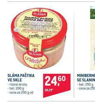 Sláma paštika ve skle