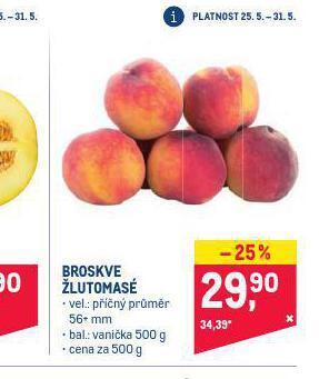 Makro Broskve žlutomasé nabídka