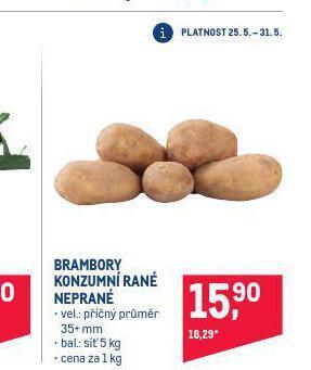 Makro Brambory konzumní rané nabídka