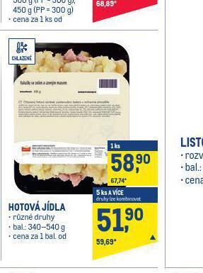 Makro Hotová jídla nabídka