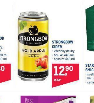 Makro Strongbow cider nabídka