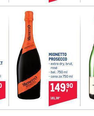 Makro Mionetto prosecco nabídka