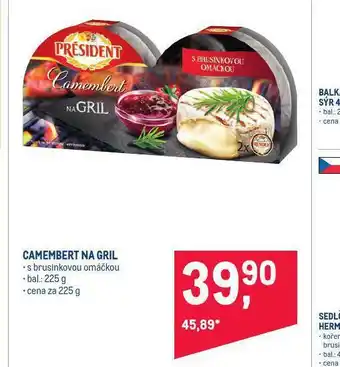 Makro Camembert na gril nabídka