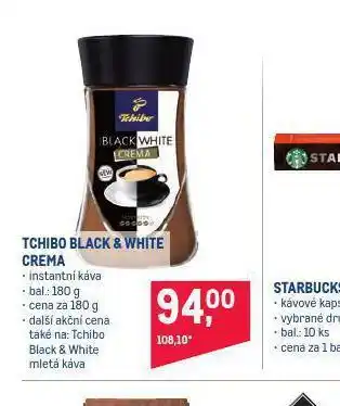 Makro Tchibo black & white instantní káva nabídka