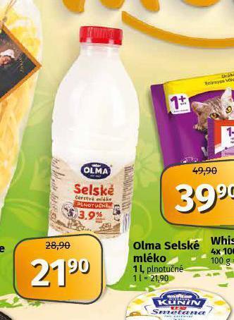 Coop Olma selské mléko nabídka