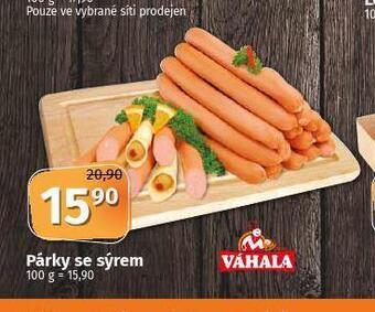 Coop Párky se sýrem nabídka