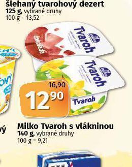 Coop Milko tvaroh s vlákninou nabídka
