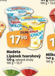 Coop Madeta lipánek tvarohový nabídka