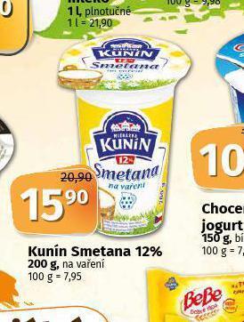 Coop Kunín smetana 12% nabídka