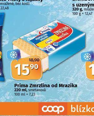 Coop Prima zmrzlina od mrazíka nabídka
