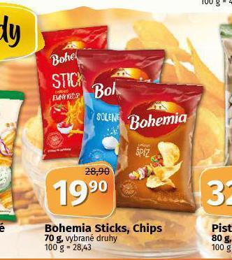 Coop Bohemia sticks, chips nabídka