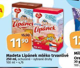 Coop Madeta lipánek mléko trvanlivé nabídka