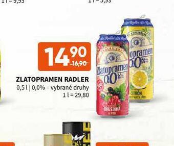 Terno Zlatopramen radler nabídka